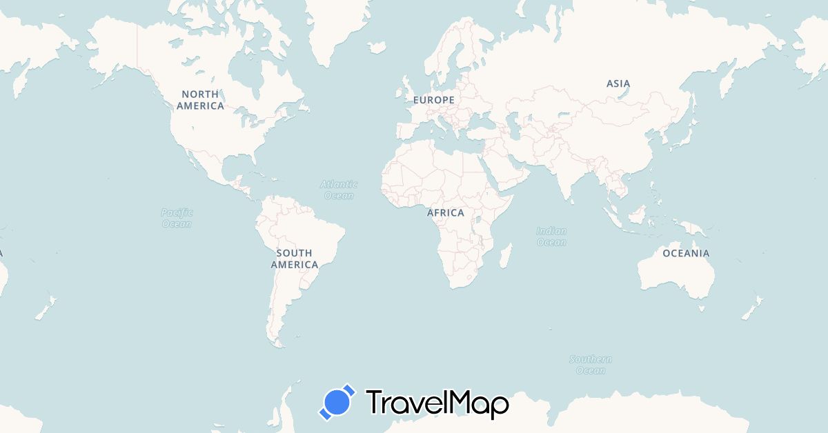 TravelMap itinerary: driving, bus, plane, cycling, train, hiking, boat in Albania, Argentina, Australia, Bolivia, Brazil, Bhutan, Canada, Chile, China, Germany, Ecuador, Spain, France, United Kingdom, India, Jordan, Kenya, Kazakhstan, Lesotho, Montenegro, Mozambique, Rwanda, Singapore, Turkey, Tanzania, Uganda, United States, Uruguay, Kosovo, South Africa (Africa, Asia, Europe, North America, Oceania, South America)